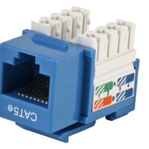 C5e RJ45 110 Punch-Down Keystone Jack. Available in various colours