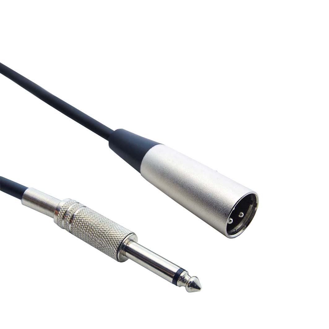 XLR Male to 1/4 Mono Male balanced microphone cable