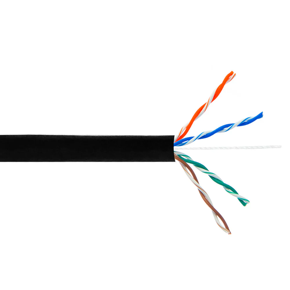 C5e Direct Burial with non gel, Solid UTP 4 Pair 24 AWG, Bulk Cable 1000ft pull box