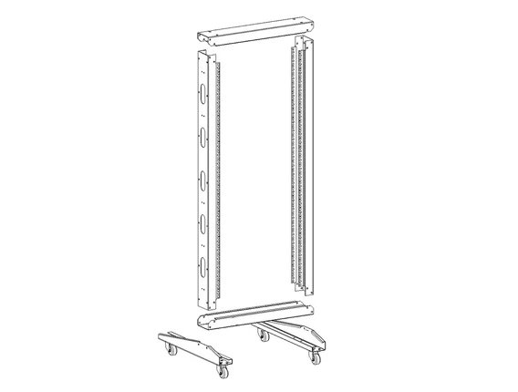 Relay Rack 29u Knockdown style line diagram