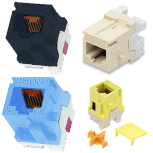 Belden C6A MDVO jacks collage
