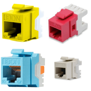 Belden KeyConnect C6A jacks collage