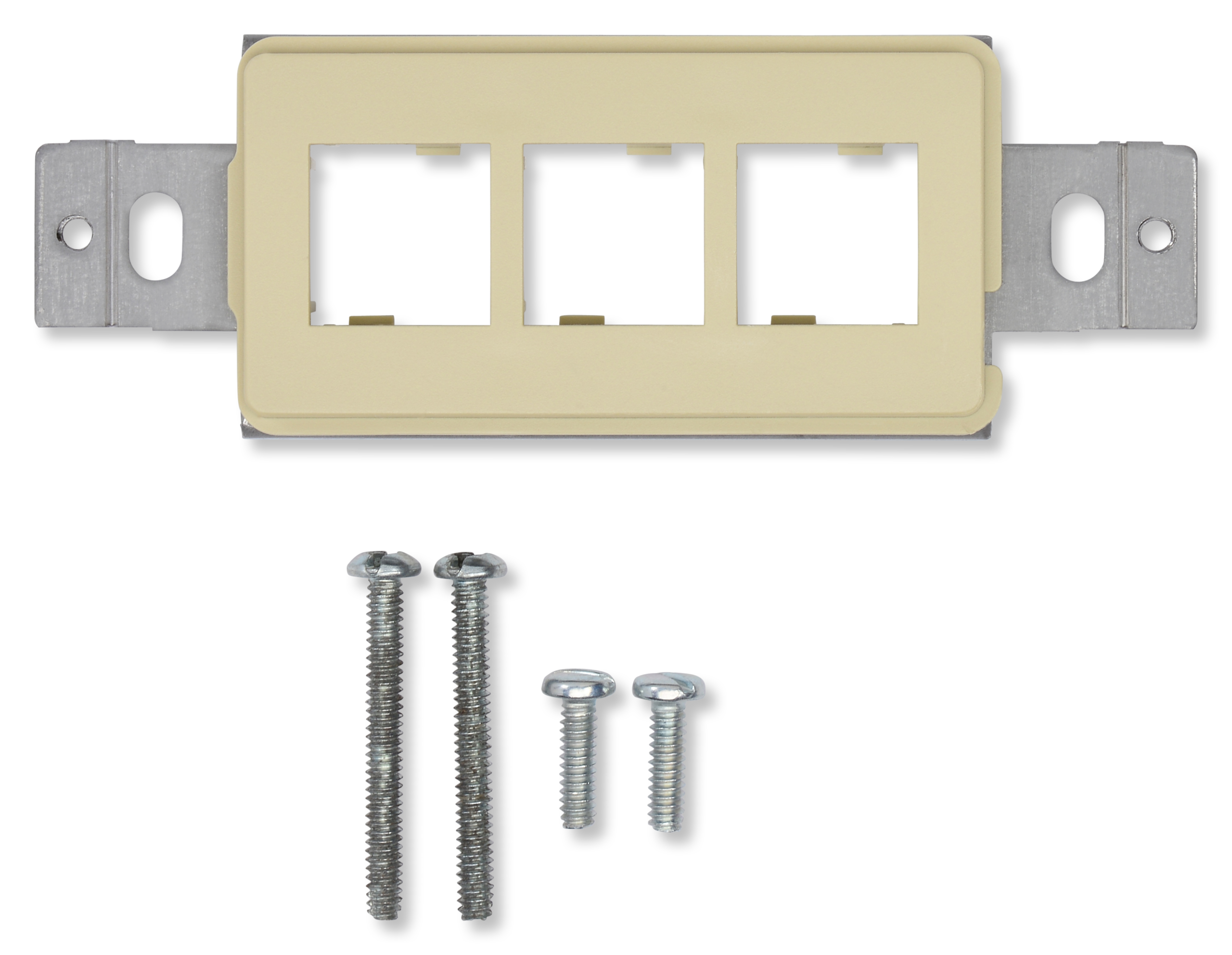 Belden MDVO 3 port decora plate white